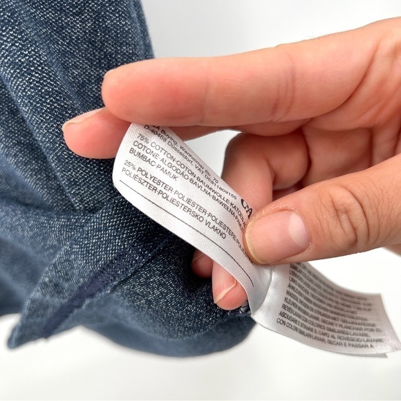 C&A PREMIUM Boy's Blue Two-Tone Short Sleeve Polo Top w/ Pocket Size 13-14Y - Picture 4 of 9